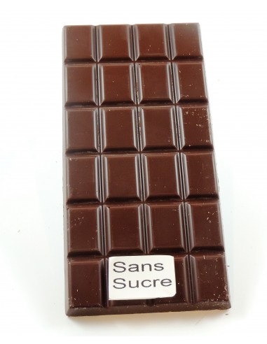 Tablette de chocolat noir sans sucre 100 g